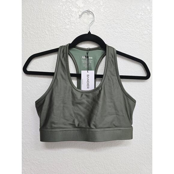 NWT All Access for Bandier Front Row Sports Bra Dark Green Size S/P - Picture 1 of 5